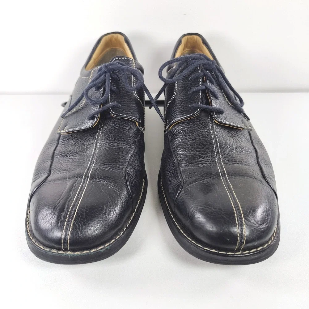 Johnston & Murphy Pebbled Leather Oxford Shoes 12M Quiet Luxury